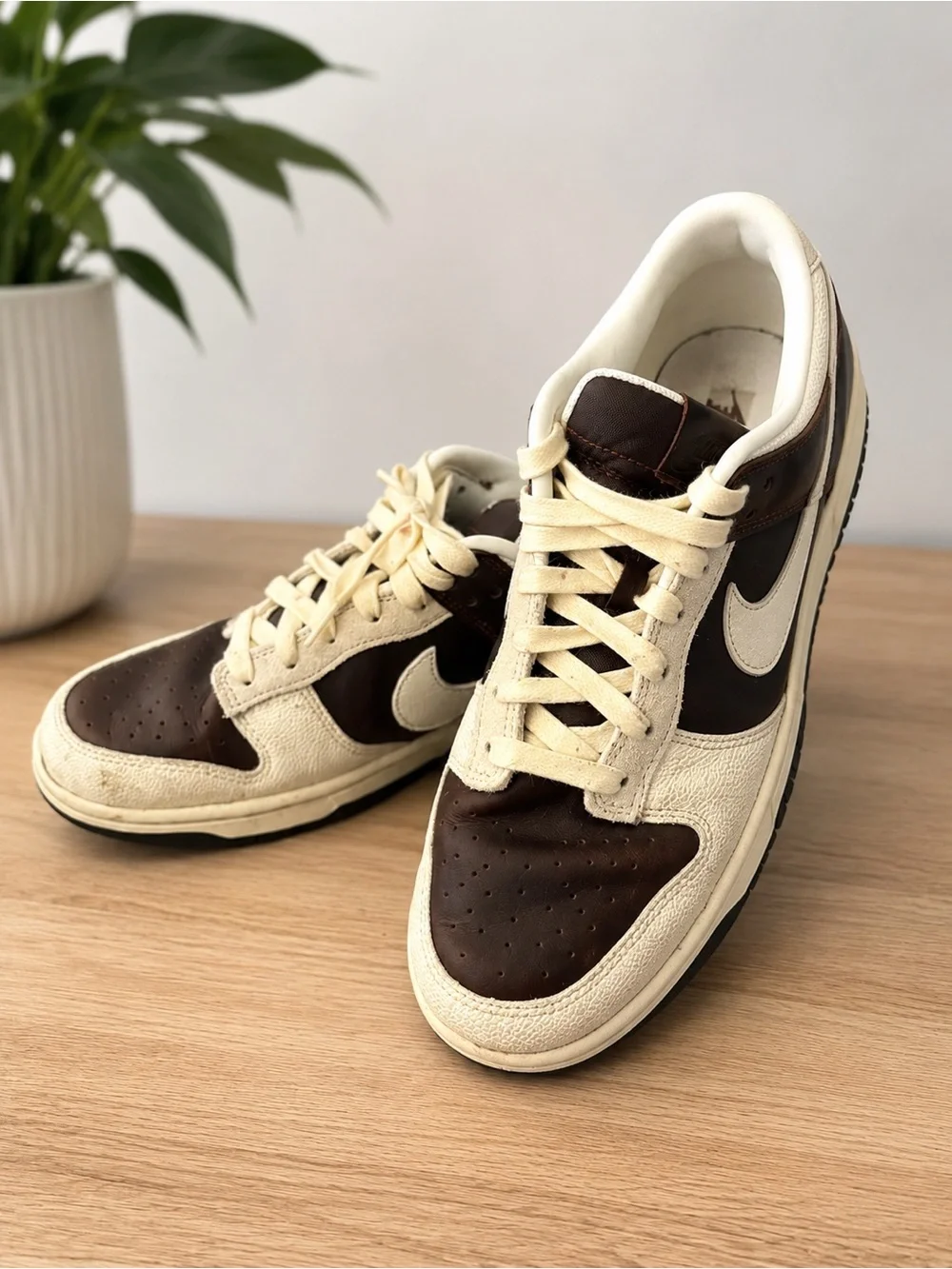 Nike Dunk Low Retro in the Fauna Brown / Soft Pearl colorway